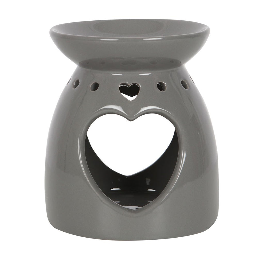 Grey Heart Cut Out Wax Melt Burner