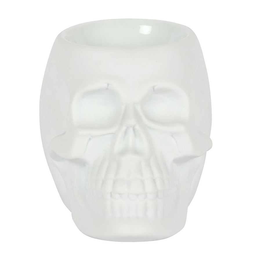 White Skull Wax Melt Burner