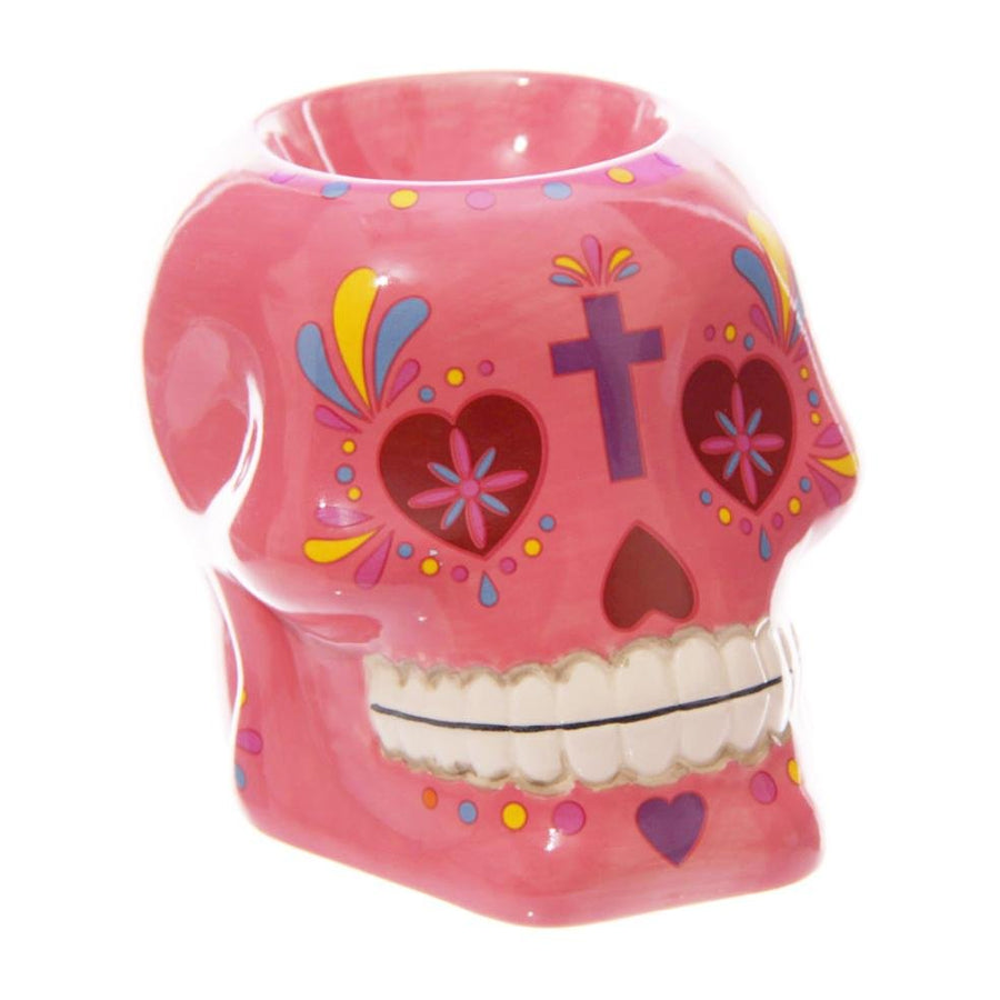 Day Of The Dead Wax Melt Burner (Pink) - Free Wax Melt!